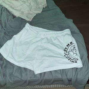 NWOT white gymshark legacy shorts